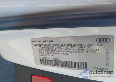 2023 Audi A6 Premium Plus 45 Tfsi Quattro S Tronic from USA, damaged, VIN WAUE3BF29PN089532